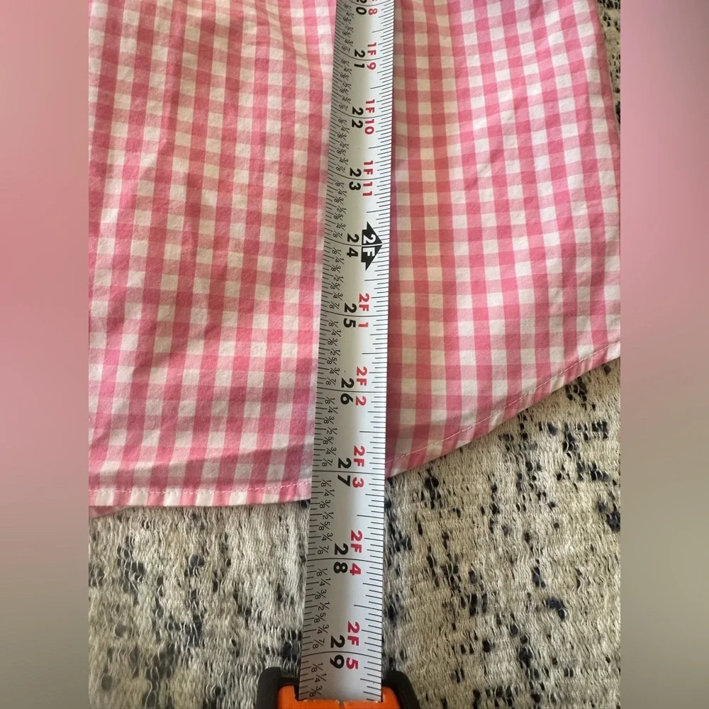 Vineyard Vines Pink Gingham Slim Fit Whale Shirt - Picture 8 of 9